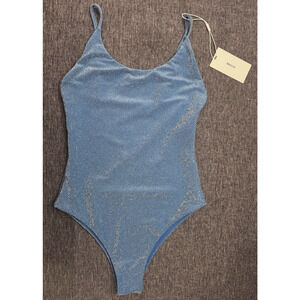 Mikoh Shimmer Blue One-Piece Bikini